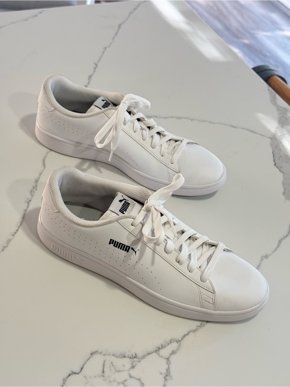 Puma Smash 3.0 Leather White Sneakers Men’s Size 10.5
